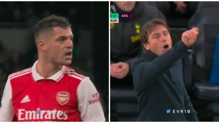 Jo vetëm me lojtarët dhe tifozët e Tottenhamit, Granit Xhaka u përplas edhe me Antonio Conten