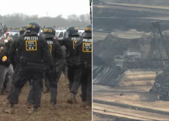 Policia gjermane dëbon me dhunë ‘aktivistët mjedisorë’ kundër minierës së qymyrit në fshatin perëndimor (FOTO)