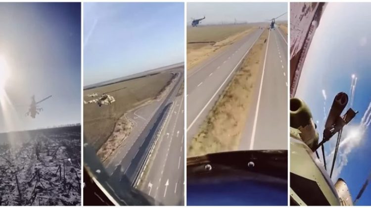 Helikopterët ukrainas godasin pozicionet e ushtrisë ruse, publikohen pamjet nga kabinat e fluturakeve
