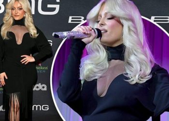 Bebe Rexha shkëlqen me dukjen dhe interpretimin në para-ndejën e ‘Grammy Awards 2023’