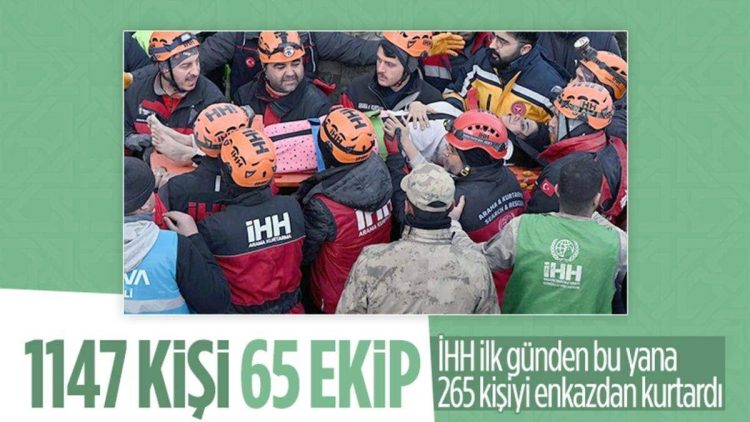 Ekipi i kërkim-shpëtimit i IHH prej 1,147 personash shpëtoi 265 njerëz nga rrënojat
