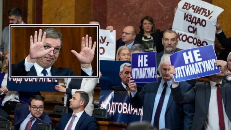 Debati për Kosovën, incidente e fajësime reciproke mes qeverisë e opozitës në Serbi