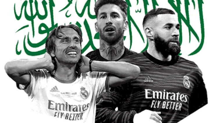 Arabia Saudite tundon Ramosin, Modricin dhe Benzeman: Dy vjet, 60 milionë euro neto dhe pa taksa