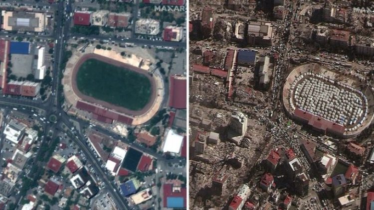 Imazhet satelitore të qyteteve turke para dhe pas tërmetit