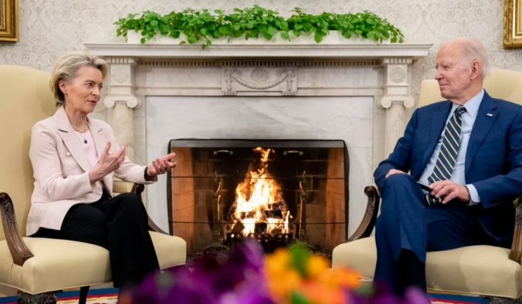 Biden, Von der Leyen bisedojnë për subvencionimin e kompanive amerikane