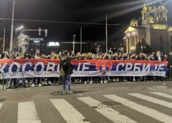 Djathtistët serbë sërish protestojnë kundër Propozimit evropian për Marrëveshjen Kosovë-Serbi