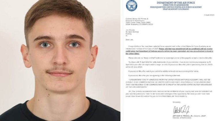 I riu nga Kosova, Jon Musliu pranohet në Akademinë e Forcave Ajrore të SHBA-së