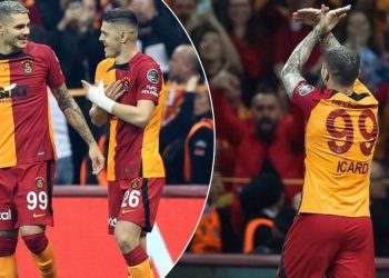 Milot Rashica e mëson Mauro Icardin të bëj shqiponjën me duar gjatë fitores së Galatasaray