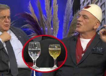 Tim Shkupi i ofron “urinën e devesë” Nexhmedin Spahiut live në emision: Pije ti urinën, unë po e pi rakinë (Video)