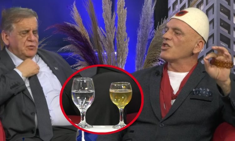 Tim Shkupi i ofron “urinën e devesë” Nexhmedin Spahiut live në emision: Pije ti urinën, unë po e pi rakinë (Video)