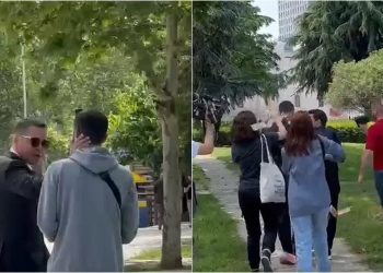 Hajdut!”-minisitri  sulmohet “me para” nga aktivistë të Lëvizjes Bashkë (VIDEO)