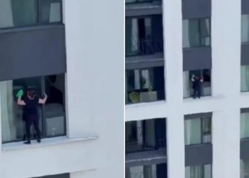 Videoja nga Beogradi tmerroi njerëzit, një grua në katin e 10-të pastroi dritaret pa asnjë mbrojtje