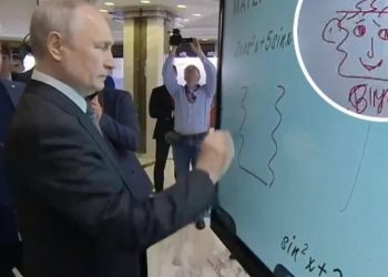 Putin bën një vizatim të çuditshëm, këshilltari i ministrit ukrainas pyet: A ka psikologë që nxjerr ndonjë përfundim nga punimi i tij