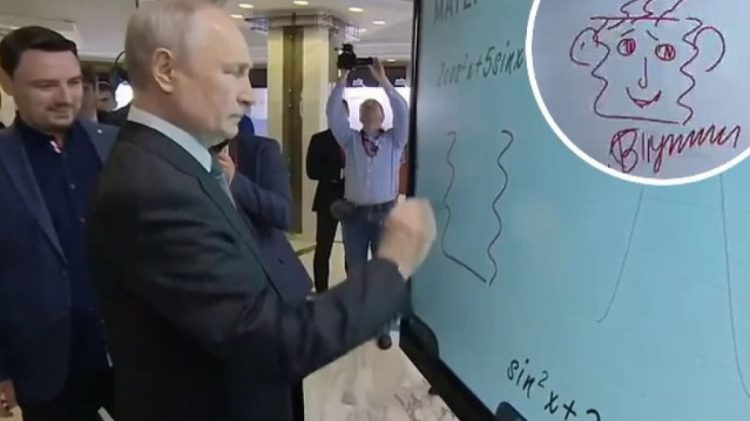 Putin bën një vizatim të çuditshëm, këshilltari i ministrit ukrainas pyet: A ka psikologë që nxjerr ndonjë përfundim nga punimi i tij