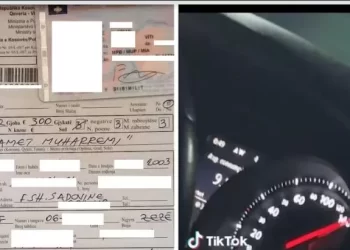 Publikoi video në TikTok, shoferit gjobitet me 300 euro për tejkalim të shpejtësisë