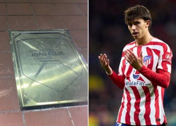 Shprehu dashurinë e tij për Barcelonën – tifozët e Atletico Madridit shkatërrojnë pllakën e Felix para stadiumit