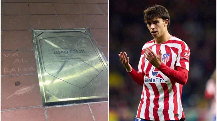 Shprehu dashurinë e tij për Barcelonën – tifozët e Atletico Madridit shkatërrojnë pllakën e Felix para stadiumit