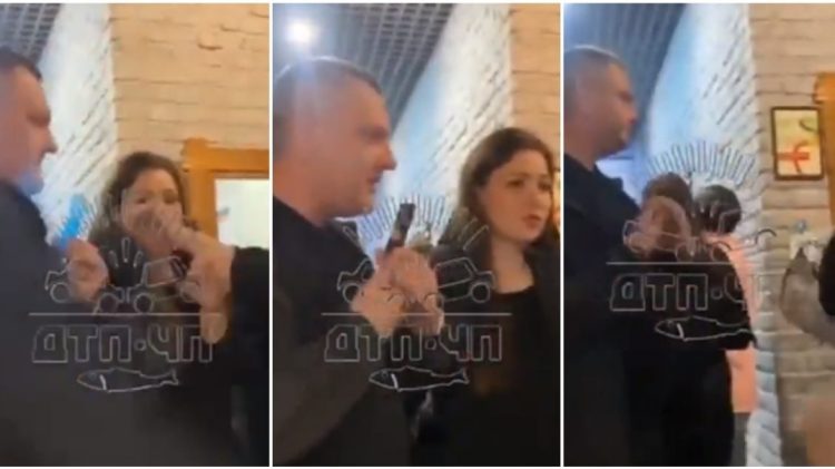 Rusja kundërshton pushtimin e Ukrainës, një burrë ushtron dhunë ndaj saj (Video)