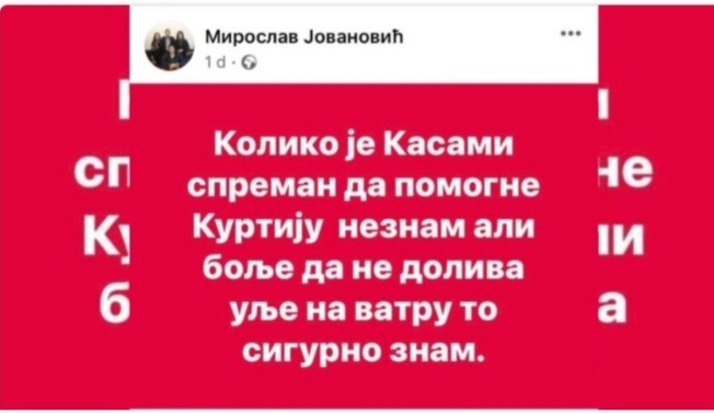Deputeti serb i Maqedonisë kërcënon Bilall Kasamin dhe vajton terroristët serbë