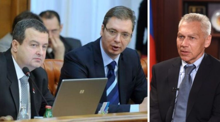 Pas sulmit të djeshëm terrorist në veri të Kosovës, Vuçiqi dhe Daçiqi u takuan me ambasadorin rus në Serbi