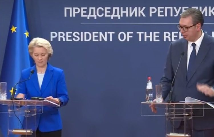 Von der Leyen në Beograd kërkon njohjen ‘de facto’ të pavarësisë së Kosovës