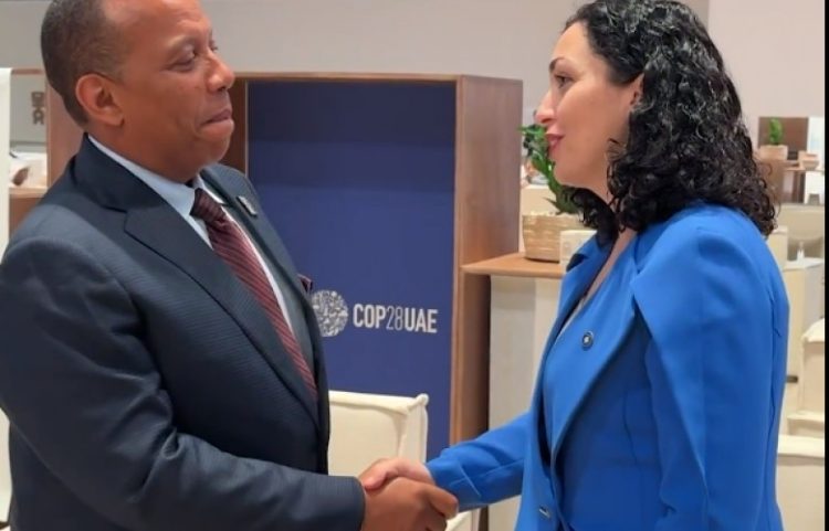 Presidentja Osmani u takua me kryeministrin e Sao Tomé dhe Principe