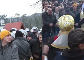 Policia në Cetinje parandalon konfliktin mes besimtarëve të kishës ortodokse malazeze