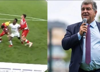 “Ajo çfarë ndodhi ishte një turp”, Laporta nuk përmbahet nga polemikat e ndeshjes Real Madrid-Almeria