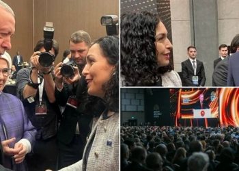 Presidentja Osmani në Turqi, publikon fotografitë nga momenti i shtrëngimit të duarve me Erdoganin