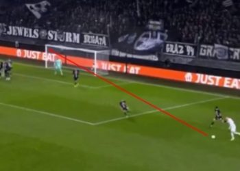 Edon Zhegrova me super gol ndaj Sturm Graz, shënon nga një pozitë pothuajse e pamundur