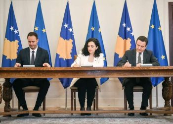 Osmani, Konjufca dhe Kurti letër Bakoyannisit, zotohen se pas anëtarësimit të Kosovës në KiE do ta themelojnë Asociacionin