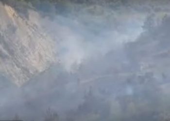 Zjarr masiv në kodrat e Peshtanit të Shqipërisë, zjarrfikësit po hasin në vështirësi