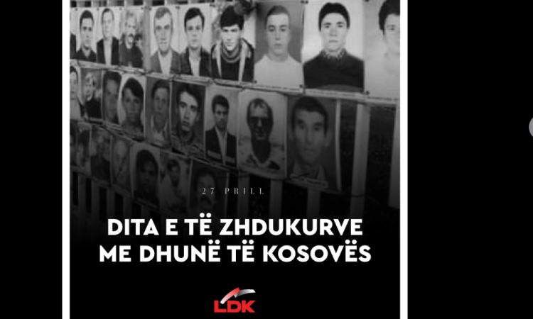 Në Ditën e të Zhdukurve, LDK: Kosova nuk mund të gjejë qetësi pa ditur për fatin e tyre