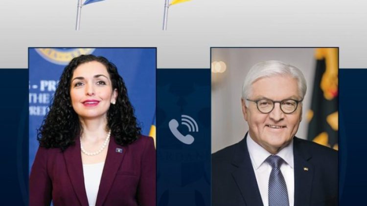 Presidentja Osmani bisedon me homologun gjerman – kërkon përkrahjen për anëtarësim në Këshill të  Evropës