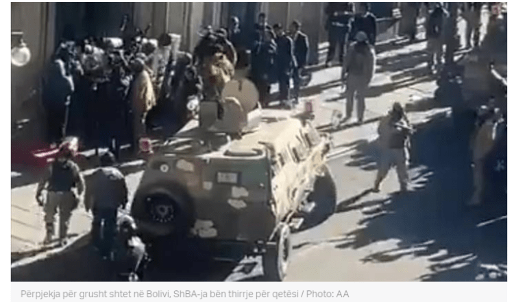 Përpjekja për gr*usht shtet në Bolivi, SHBA-ja bën thirrje për qetësi