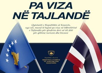 Tajlanda heq vizat për kosovarët
