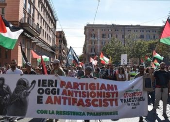 Mijëra njerëz marshojnë në Romë për të protestuar kundër “gje*nocidit” në Palestinë