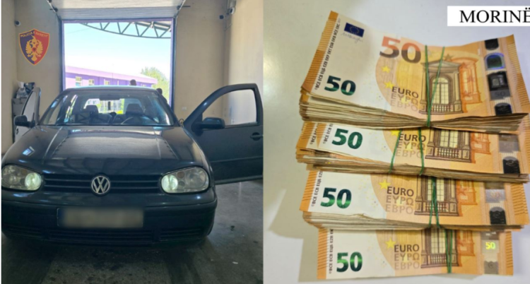 Morinë, tentoi të fuste në Shqipëri 18 mijë euro pa i deklaruar, ndalohet 36-vjeçari nga Kosova
