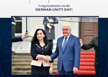 Dita e Unitetit të Gjermanisë, Osmani: Mbeteni një nga aleatët më të fortë të Kosovës