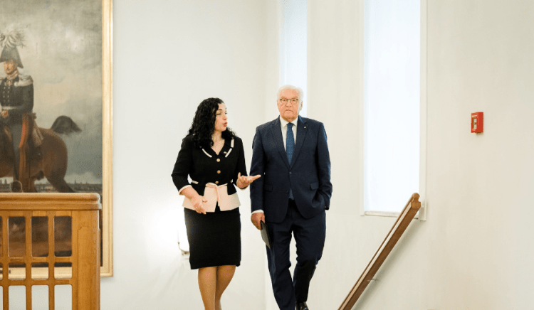Presidenti Steinmeier – Osmanit: Jemi të interesuar për stabilitet, duhet t’i krijoni ‘kushtet e nevojshme’ për anëtarësim në KiE e BE