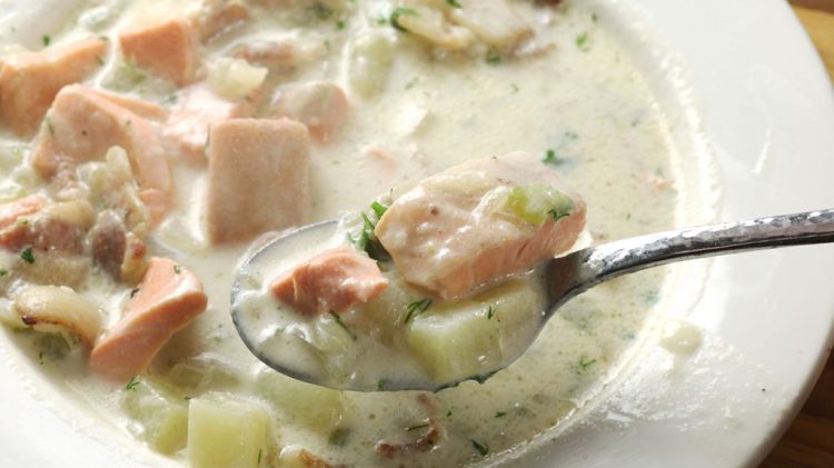 Supë me salmon, shije e shëndet