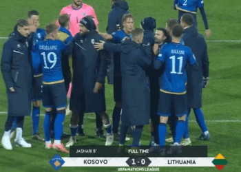 Kosova me një lojtar me pak mposht Lituaninë