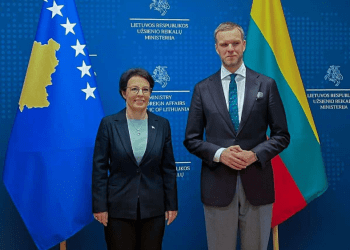 Kryediplomatja Gërvalla takohet me ministrin e Lituanisë, në fokus situata e sigurisë në rajon dhe Evropë