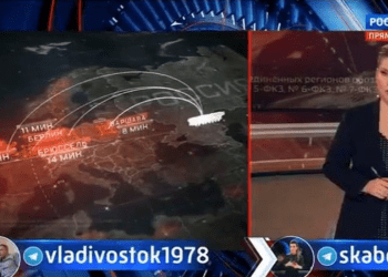 Në Londër për 19 minuta, prezantuesja e televizionit rus zbulon kohën që i duhet ‘Oreshnik’ për të goditur kryeqytetet europiane
