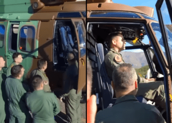 Pjesëtarë të FSK mësojnë për herë të parë të pilotojnë me helikopterë – stërvitjet po i kryejnë në Shqipëri