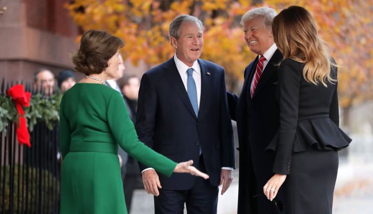 Ish-presidenti Bush e uron Trumpin