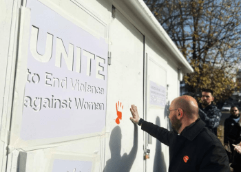 Trafo e KEDS në qendër të Prishtinës mbushet me mesazhe të fuqishme Kundër Dh*unës Ndaj Grave