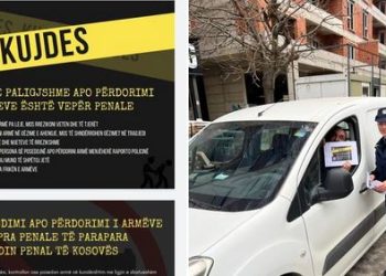 Mitrovicë e Jugut: Policia shpërndan fletëpalosje me mesazhe vetëdijesimi për parandalimin e armëve