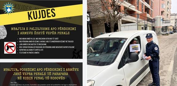 Mitrovicë e Jugut: Policia shpërndan fletëpalosje me mesazhe vetëdijesimi për parandalimin e armëve