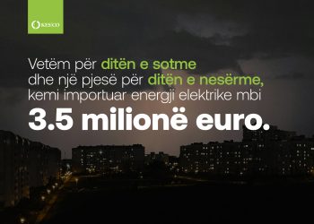 Veç për sot e nesër, KESCO importoi mbi 3.5 milionë euro rrymë – nga dhjetori për çdo ditë rreth 1.5 milion